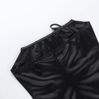 Bowknot satin zip-up backless tube mini dress