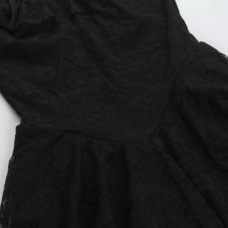 Lace hem ruched self tie backless cami mini dress