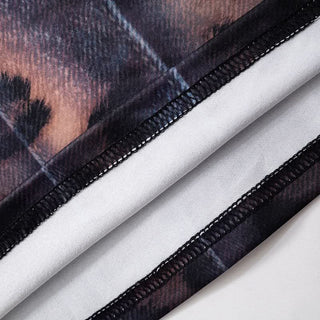 Long sleeve leopard print crewneck mini dress