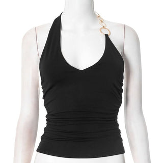 Halter o ring backless top