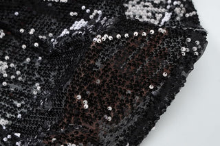 U neck glitter mesh cami maxi dress