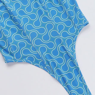 Print backless corset tube bodysuit