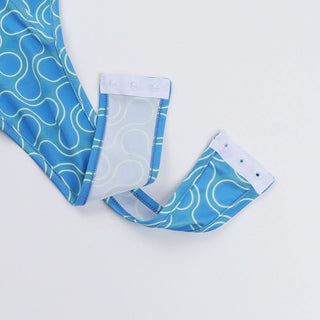 Print backless corset tube bodysuit