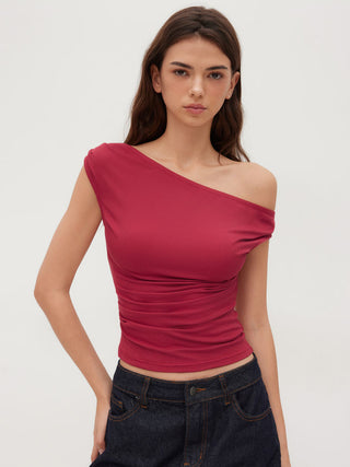 Off-shoulder Ruched Top