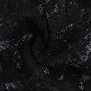 Irregular lace see through solid tube top