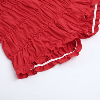 Ruffle ruched mesh tassels solid cami pant set