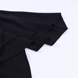 Ruched v neck irregular backless cami mini dress