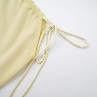 Halter self tie v neck print 3 piece maxi skirt set