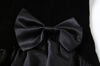 V neck bowknot cami mini dress