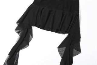 Sweetheart neck mesh ruffle mini dress