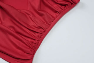 Halter hollow out ruched backless cut out top