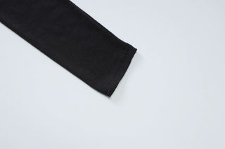 Long sleeve halter solid top