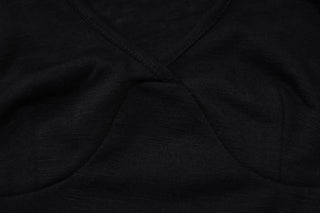 Long sleeve halter solid top