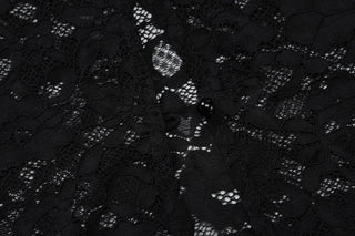 Long sleeve turnover collar lace button top