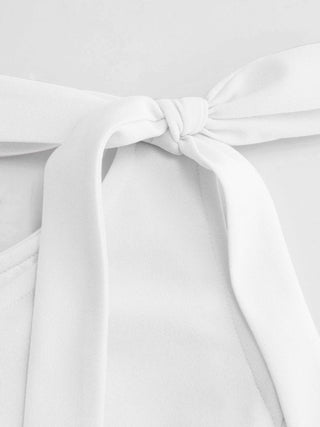 Grad Dresses Cute Summer Dresses Party Dress For Party New Years Holiday Dress Valentine rush outfits special occasion dresses Woven Sculptural Boat Neck Bowknot Bubble Hem Mini Dress For Date