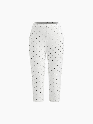 Polka Dot Stretch Capri