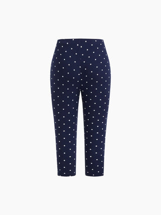 Polka Dot Stretch Capri