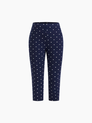 Polka Dot Stretch Capri