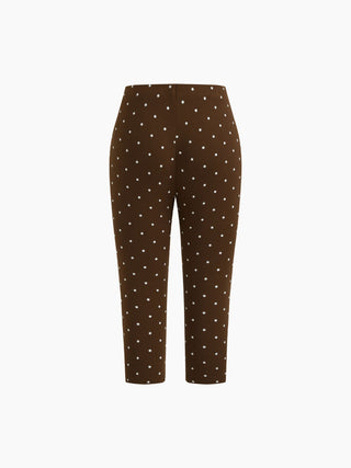 Polka Dot Stretch Capri
