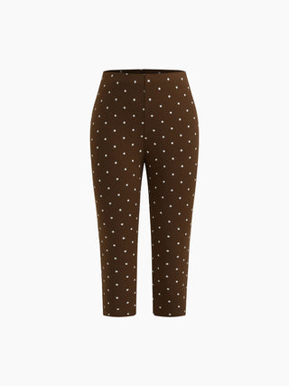 Polka Dot Stretch Capri