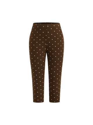 Polka Dot Stretch Capri