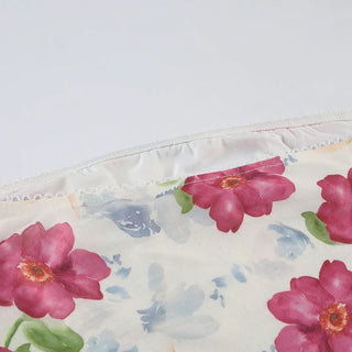 Ruched flower print backless tube top