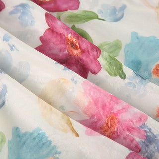 Ruched flower print backless tube top