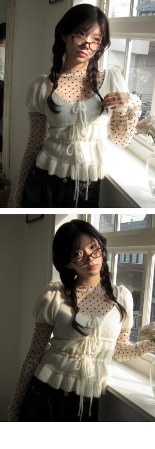 Dot See-through Inner T-shirt - 2 colors
