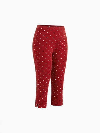 Polka Dot Stretch Capri