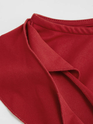 Boat Neck Ruched Ruffle Hem Layered Micro Romper