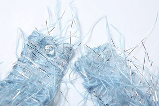 Halter fluffy backless crop top