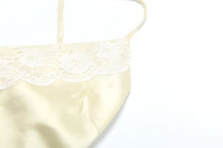 V neck satin cross back self tie cami top