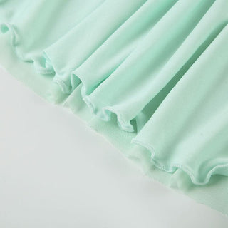 Halter drawstring ruched mesh mini dress