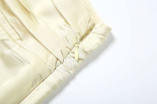 A line ruched zip up mini skirt