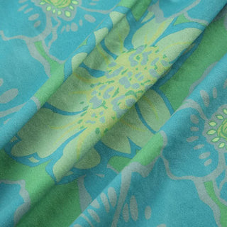 Flower print contrast lace hem cami maxi dress