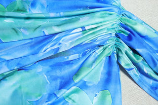 Contrast ruched tube mini dress