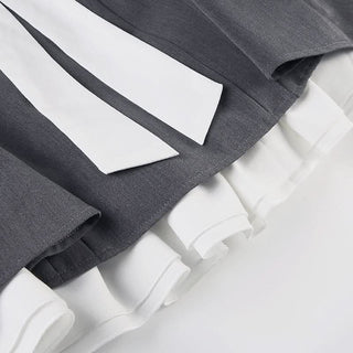 Bowknot ruffle ruched tube mini dress