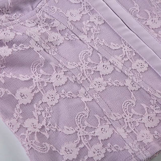 Lace button corset cami top