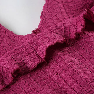 Halter ruffle irregular backless top