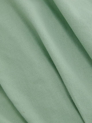 Wedding Wedding Guest Dress wedding guest wedding Linen-blend Linen-blend V-neck Solid Ruffle Ruched Midi Dress For Work