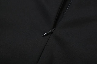 Gloves zip-up backless tube mini dress