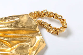 Metallic sweetheart neck ruched cami mini dress