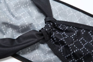 Halter hollow out high slit print cut out maxi dress