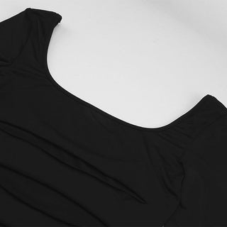 Long sleeve irregular hollow out ribbed cut out mini dress