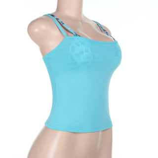 Square neck backless contrast 2 piece cami top