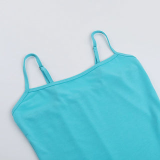 Square neck backless contrast 2 piece cami top