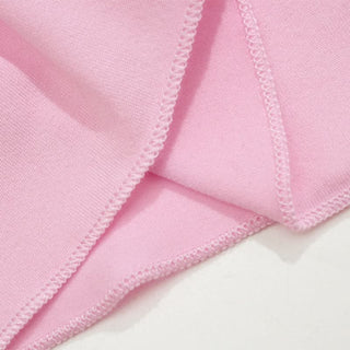 Lace hem long sleeve v neck ruched top