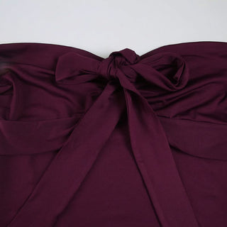 Halter sweetheart neck knotted top