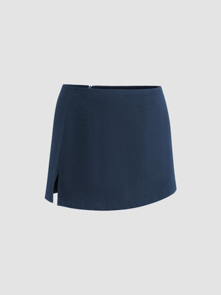 Cotton Low Rise Split Skort