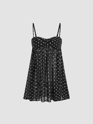 Chiffon Leopard Bowknot Oversized Mini Nightdress